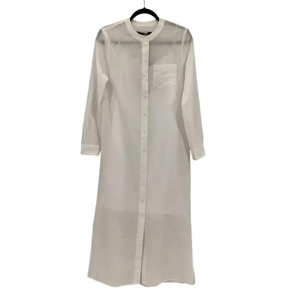 Jenni Kayne Capri Caftan Dress In Ivory Size XS Button Up - Picture 4 of 16